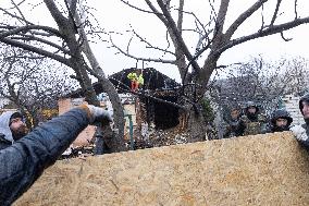 Aftermath Of Russian Drone Strike - Kharkiv