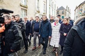 Bruno Retailleau and Agnès Pannier-Runacher visit Redon after floods