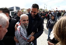 Released Palestinian Prisoners Arriving In West Bank