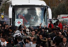 Released Palestinian Prisoners Arriving In West Bank