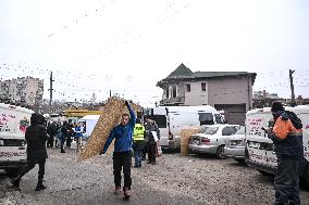 Aftermath of massive Russian drone attack on Zaporizhzhia