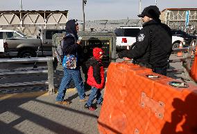 Migrant Deportations Continue Across The Paso Del Norte International Bridge In Ciudad Juárez, Mexico