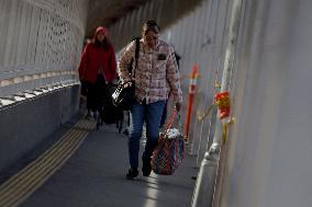 Migrant Deportations Continue Across The Paso Del Norte International Bridge In Ciudad Juárez, Mexico