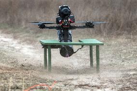 A Fiber-optic-controlled Drone Designed For The Ukrainian Armed Forces