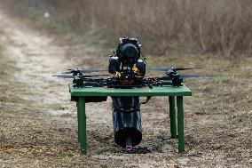 A Fiber-optic-controlled Drone Designed For The Ukrainian Armed Forces