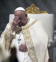 Pope Francis Leads The Vespers - Vatican