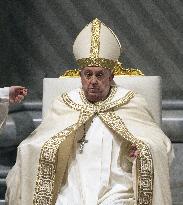 Pope Francis Leads The Vespers - Vatican