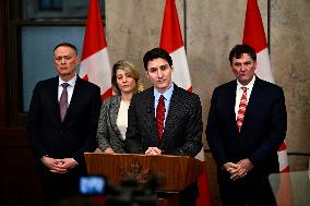 Justin Trudeau speaks after Trump declaration about imposition for Canada - Ottawa