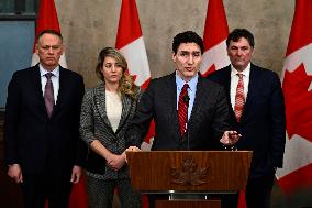 Justin Trudeau speaks after Trump declaration about imposition for Canada - Ottawa