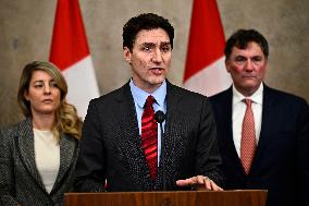 Justin Trudeau speaks after Trump declaration about imposition for Canada - Ottawa