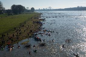 Protesters Paddle For Diversity In Cologne