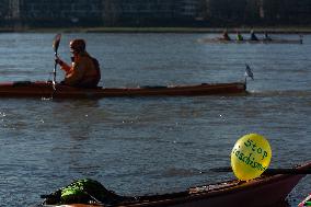 Protesters Paddle For Diversity In Cologne