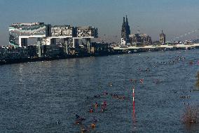 Protesters Paddle For Diversity In Cologne