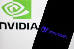 DeepSeek, OpenAI And Nvidia Photo Illustrations