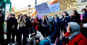 Anti-Fascist Anti-Sexist Rally In Solidarity With Argentina - Paris