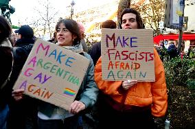 Anti-Fascist Anti-Sexist Rally In Solidarity With Argentina - Paris