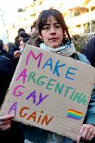 Anti-Fascist Anti-Sexist Rally In Solidarity With Argentina - Paris