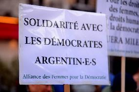 Anti-Fascist Anti-Sexist Rally In Solidarity With Argentina - Paris