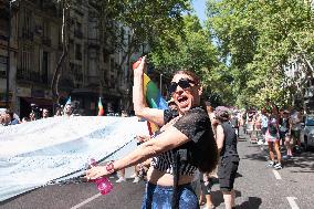 Antifascist And Antiracist Pride March In Plaza De Mayo