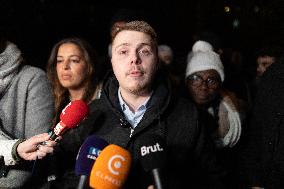 Louis Boyard speaks to the press after his defeat in the municipal elections - Villeneuve Saint-Georges RL