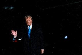 President Trump Walks On The South Lawn Of The White House - DC