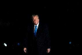 President Trump Walks On The South Lawn Of The White House - DC