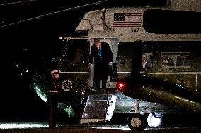 President Trump Walks On The South Lawn Of The White House - DC