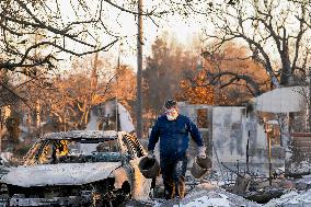 Aftermath of the Eaton Fire in Altadena