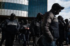 Thousands Of Demonstrators Trying To Block Highway In Tbilisi Amid Unrest