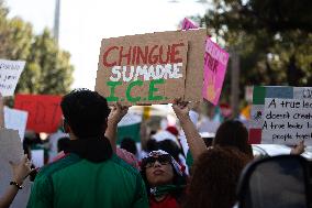 Protest Against Trump Immigration Policies In Houston