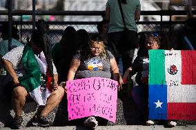 Protest Against Trump Immigration Policies In Houston