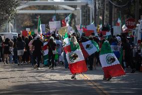 Protest Against Trump Immigration Policies In Houston