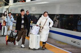 Spring Festival Travel Return Peak in Fuyang