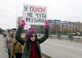 Azov in Captivity rally in Uzhhorod