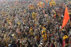 Maha Kumbh Mela Festival In Prayagraj, India