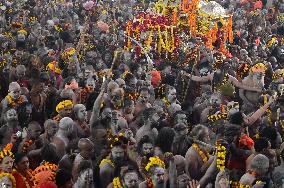 Maha Kumbh Mela Festival In Prayagraj, India