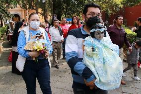 Candlemas Day In The Center Of Tlalpan In Mexico City