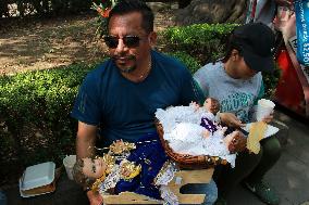 Candlemas Day In The Center Of Tlalpan In Mexico City