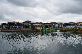 Visitors At Disney Springs In Florida