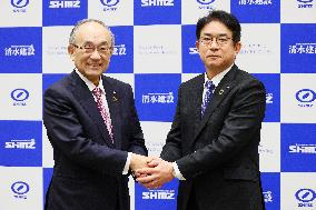 Shimizu Corporation president change press conference