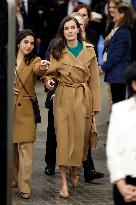 Queen Letizia Presides Over The World Cancer Day Institutional Act - Madrid