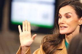 Queen Letizia Presides Over The World Cancer Day Institutional Act - Madrid