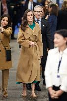 Queen Letizia Presides Over The World Cancer Day Institutional Act - Madrid