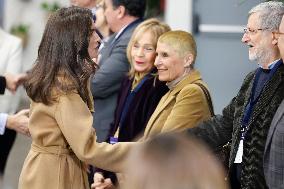 Queen Letizia Presides Over The World Cancer Day Institutional Act - Madrid