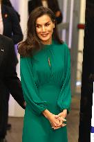 Queen Letizia Presides Over The World Cancer Day Institutional Act - Madrid