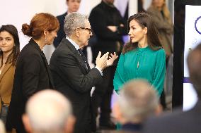 Queen Letizia Presides Over The World Cancer Day Institutional Act - Madrid