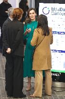 Queen Letizia Presides Over The World Cancer Day Institutional Act - Madrid