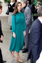 Queen Letizia Presides Over The World Cancer Day Institutional Act - Madrid