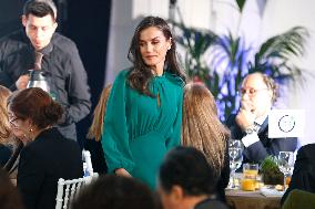 Queen Letizia Presides Over The World Cancer Day Institutional Act - Madrid