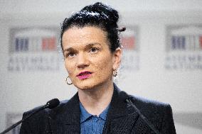 PS press conference at the National Assembly - Paris RL